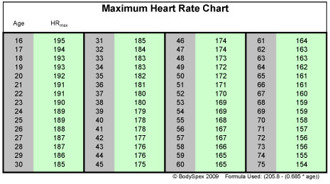 Target Heart Rate Calculator and BPM Chart